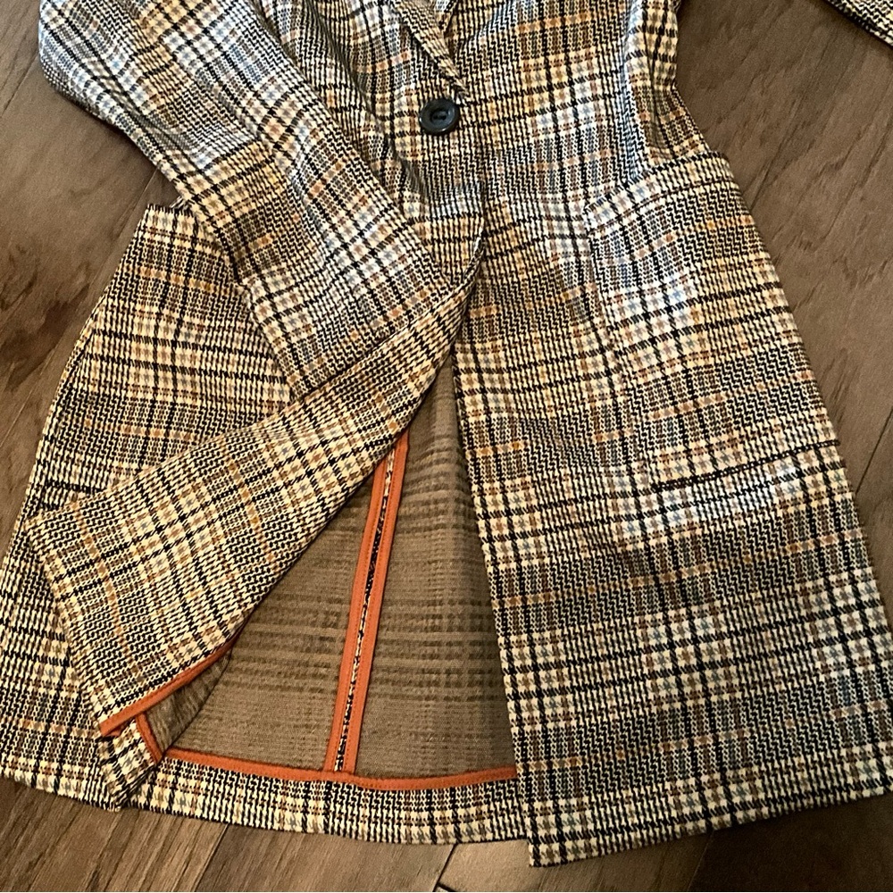 NWT Philosophy Houndstooth Duster Jacket - size XS Plaid - Picture 14 of 14